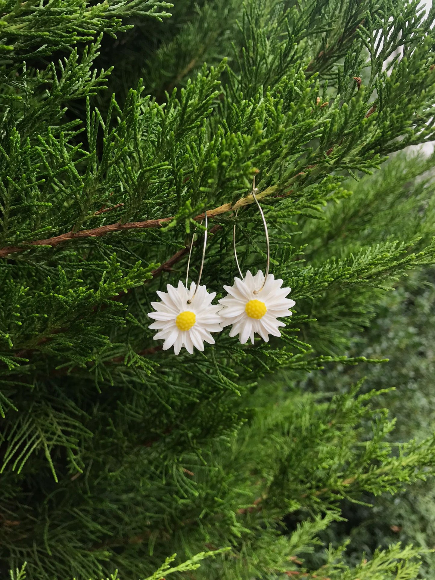 sunflower/daisy hoops