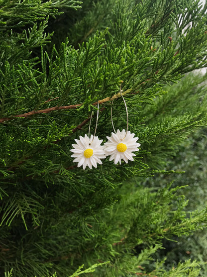 sunflower/daisy hoops