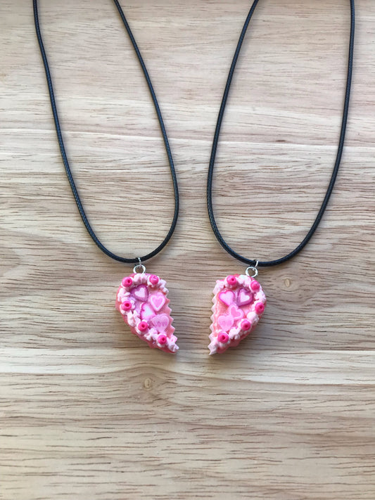 V-Day sweet cherry cake necklaces